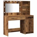 TOALETKA Z SZUFLADĄ 2 PCS BRĄZOWA MATERIAŁ DREWNOPOCHODNY