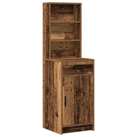 TOALETKA Z SZUFLADĄ 2 PCS BRĄZOWA MATERIAŁ DREWNOPOCHODNY