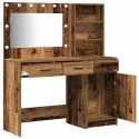 TOALETKA Z SZUFLADĄ 2 PCS BRĄZOWA MATERIAŁ DREWNOPOCHODNY