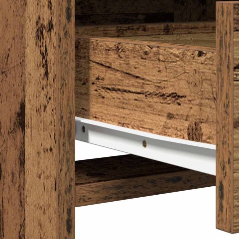 TOALETKA Z SZUFLADĄ 2 PCS BRĄZOWA MATERIAŁ DREWNOPOCHODNY