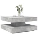 VidaXL Stolik kawowy obrotowy 360 stopni, betonowy, szary, 70x70x34,5 cm