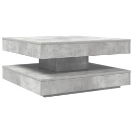 VidaXL Stolik kawowy obrotowy 360 stopni, betonowy, szary, 70x70x34,5 cm