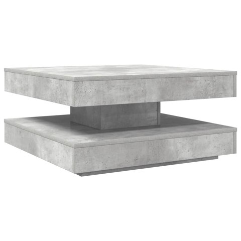 VidaXL Stolik kawowy obrotowy 360 stopni, betonowy, szary, 70x70x34,5 cm