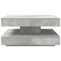 VidaXL Stolik kawowy obrotowy 360 stopni, betonowy, szary, 70x70x34,5 cm