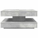 VidaXL Stolik kawowy obrotowy 360 stopni, betonowy, szary, 70x70x34,5 cm