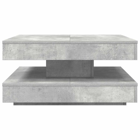 VidaXL Stolik kawowy obrotowy 360 stopni, betonowy, szary, 70x70x34,5 cm