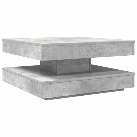 VidaXL Stolik kawowy obrotowy 360 stopni, betonowy, szary, 70x70x34,5 cm