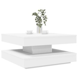 VidaXL Stolik kawowy obrotowy 360 stopni, biały, 70x70x34,5 cm