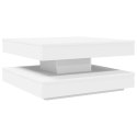 VidaXL Stolik kawowy obrotowy 360 stopni, biały, 70x70x34,5 cm