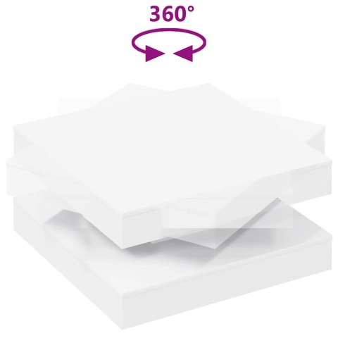VidaXL Stolik kawowy obrotowy 360 stopni, biały, 70x70x34,5 cm