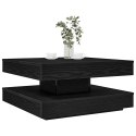 VidaXL Stolik kawowy obrotowy 360 stopni, czarny, 70x70x34,5 cm