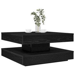 VidaXL Stolik kawowy obrotowy 360 stopni, czarny, 70x70x34,5 cm