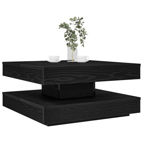 VidaXL Stolik kawowy obrotowy 360 stopni, czarny, 70x70x34,5 cm