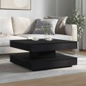 VidaXL Stolik kawowy obrotowy 360 stopni, czarny, 70x70x34,5 cm