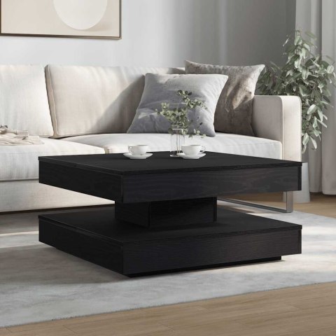 VidaXL Stolik kawowy obrotowy 360 stopni, czarny, 70x70x34,5 cm