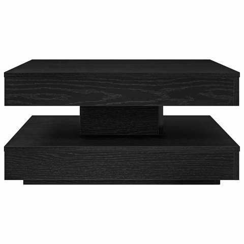 VidaXL Stolik kawowy obrotowy 360 stopni, czarny, 70x70x34,5 cm