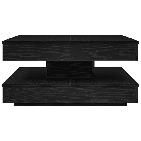 VidaXL Stolik kawowy obrotowy 360 stopni, czarny, 70x70x34,5 cm