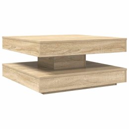 VidaXL Stolik kawowy obrotowy 360 stopni, dąb Sonoma, 70x70x34,5 cm