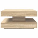 VidaXL Stolik kawowy obrotowy 360 stopni, dąb Sonoma, 70x70x34,5 cm