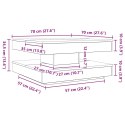 VidaXL Stolik kawowy obrotowy 360 stopni, dąb Sonoma, 70x70x34,5 cm