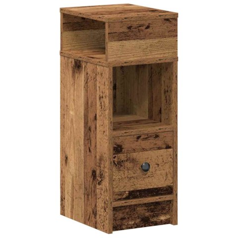 VidaXL Szafki nocne 2 szt. z szufladą Stare drewno 25x31x66 cm