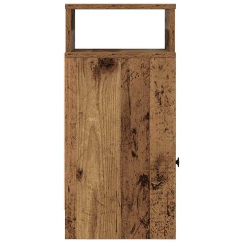 VidaXL Szafki nocne 2 szt. z szufladą Stare drewno 25x31x66 cm