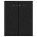 VidaXL Komoda Czarny Dąb 60x30x75 cm Drewno klejone