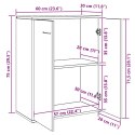VidaXL Komoda Czarny Dąb 60x30x75 cm Drewno klejone