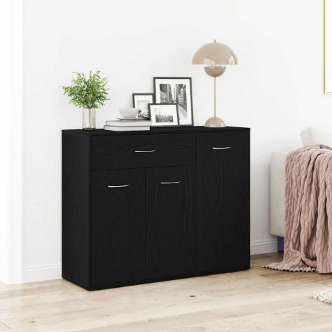 VidaXL Komoda Czarny Dąb 88x30x70 cm Drewno klejone