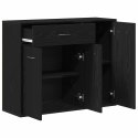 VidaXL Komoda Czarny Dąb 88x30x70 cm Drewno klejone