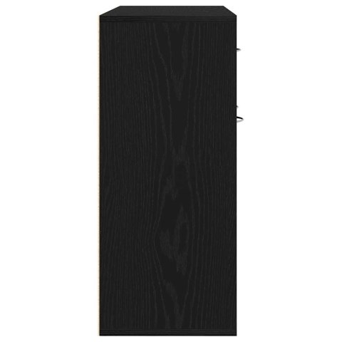 VidaXL Komoda Czarny Dąb 88x30x70 cm Drewno klejone