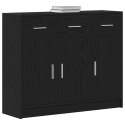 VidaXL Komoda Czarny Dąb 91x28x75 cm Drewno konstrukcyjne
