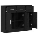 VidaXL Komoda Czarny Dąb 91x28x75 cm Drewno konstrukcyjne