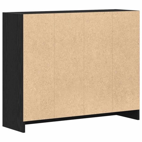 VidaXL Komoda Czarny Dąb 91x28x75 cm Drewno konstrukcyjne
