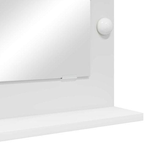 LUSTRO TOALETOWE PROSTOKĄTNY Z LUSTREM BIAŁA 70X50X18CM