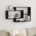 VidaXL Półka ścienna czarny dąb 104x20x58,5 cm Drewno konstrukcyjne
