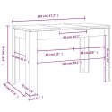 VidaXL Stół jadalny dąb czarny 120x60x76 cm Drewno konstrukcyjne