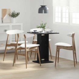 VidaXL Stolik bistro czarny dąb 60x60x75 cm Drewno konstrukcyjne
