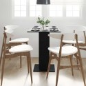 VidaXL Stolik bistro czarny dąb 60x60x75 cm Drewno konstrukcyjne
