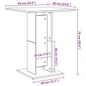 VidaXL Stolik bistro czarny dąb 60x60x75 cm Drewno konstrukcyjne