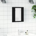 VidaXL Szafka łazienkowa z lustrem LED, czarny dąb, 40x12x45 cm, drewno konstrukcyjne