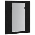 VidaXL Szafka łazienkowa z lustrem LED, czarny dąb, 40x12x45 cm, drewno konstrukcyjne