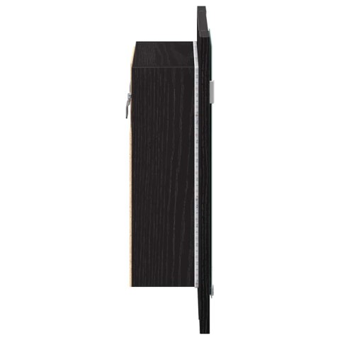 VidaXL Szafka łazienkowa z lustrem LED, czarny dąb, 40x12x45 cm, drewno konstrukcyjne