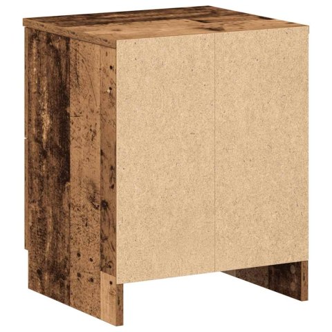 VidaXL Szafki nocne 2 szt. z 2 szufladami Stare drewno 40x36x50 cm