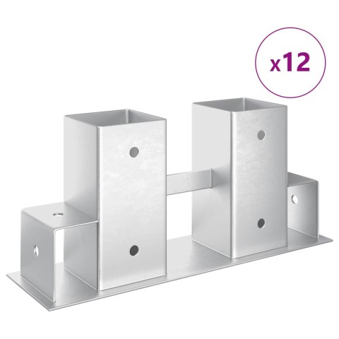 Pomoc w układaniu drewna kominkowego 12 pcs srebrny 34 x 10 x 15 cm