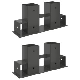 Pomoc w układaniu drewna kominkowego 2 pcs antracytowy Stal