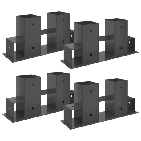 Pomoc w układaniu drewna kominkowego 4 pcs antracytowy Stal