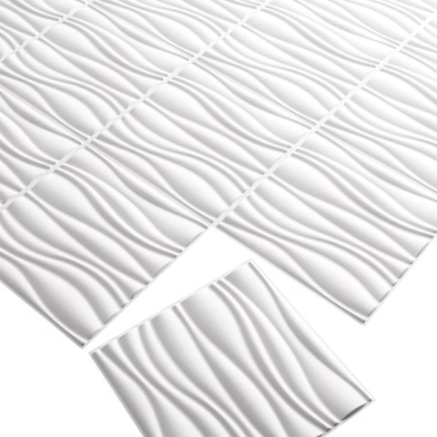 Panele ścienne 12 pcs Biały 50 x 50 cm