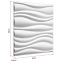 Panele ścienne 12 pcs Biały 50 x 50 cm