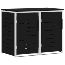 VidaXL Przechowywanie kosza na odpady Czarny 138 x 77,5 x 112,5 cm